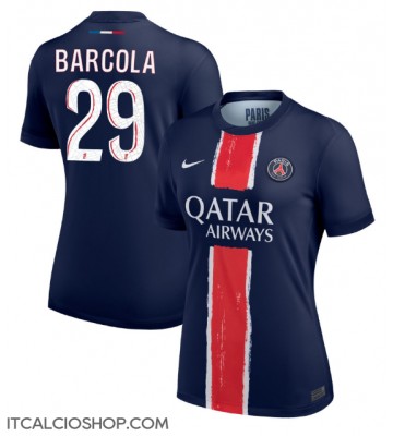 Paris Saint-Germain Bradley Barcola #29 Prima Maglia Femmina 2024-25 Manica Corta